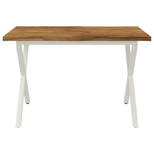 Stol za blagovanje s prirodnim rubom 90 x 55 x 75 cm - Prirodna i bijela 90 x 55 x 75 cm Živi rub Cijena