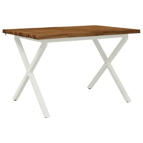 Stol za blagovanje s prirodnim rubom 90 x 55 x 75 cm - Prirodna i bijela 90 x 55 x 75 cm Živi rub Cijena