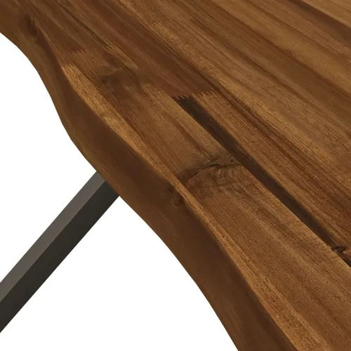 Stol za blagovanje s prirodnim rubom 110 x 55 x 75 cm - Prirodno, kava 110 x 55 x 75 cm Živi rub Cijena