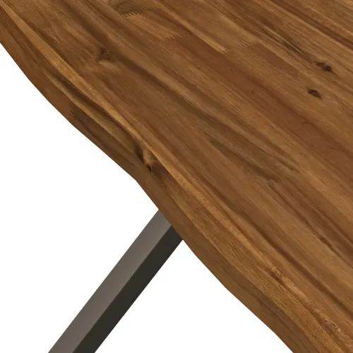 Stol za blagovanje s prirodnim rubom 80 x 80 x 75 cm - Prirodno, kava 80 x 80 x 75 cm Živi rub Cijena
