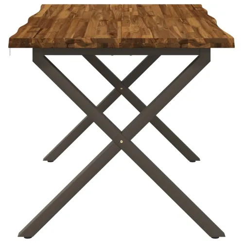 Stol za blagovanje s prirodnim rubom 120 x 80 x 75 cm - Prirodno, kava 120 x 80 x 75 cm Živi rub Cijena