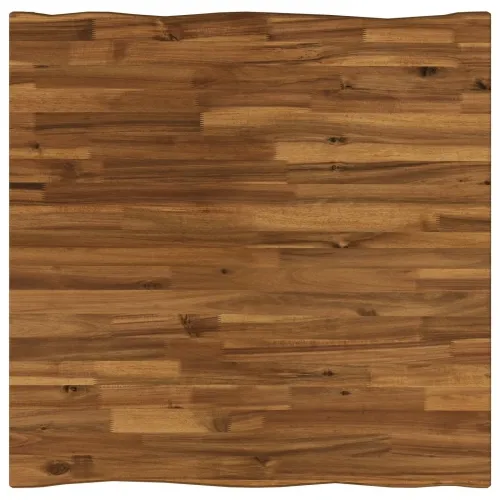 Stol za blagovanje s prirodnim rubom 90 x 90 x 75 cm - Prirodna i crna 90 x 90 x 75 cm Živi rub Cijena