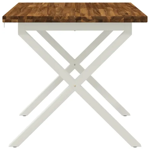 Kvadratni blagovaonski stol 80 x 80 x 75 cm Čvrsto drvo akacije - Prirodna i bijela 80 x 80 x 75 cm Četvrtasto Cijena