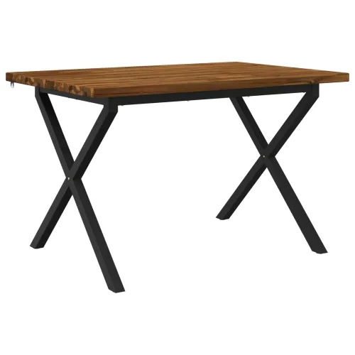 Kvadratni blagovaonski stol 120 x 80 x 75 cm - Prirodna i crna 120 x 80 x 75 cm Četvrtasto Cijena