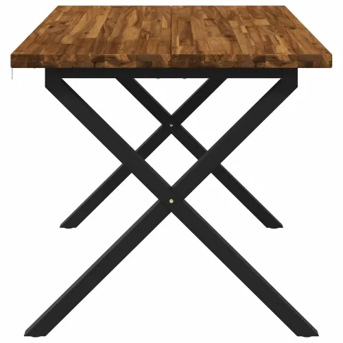 Kvadratni blagovaonski stol 120 x 80 x 75 cm - Prirodna i crna 120 x 80 x 75 cm Četvrtasto Cijena