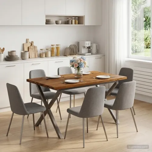 Kvadratni blagovaonski stol 120 x 80 x 75 cm - Prirodno, kava 120 x 80 x 75 cm Četvrtasto Cijena
