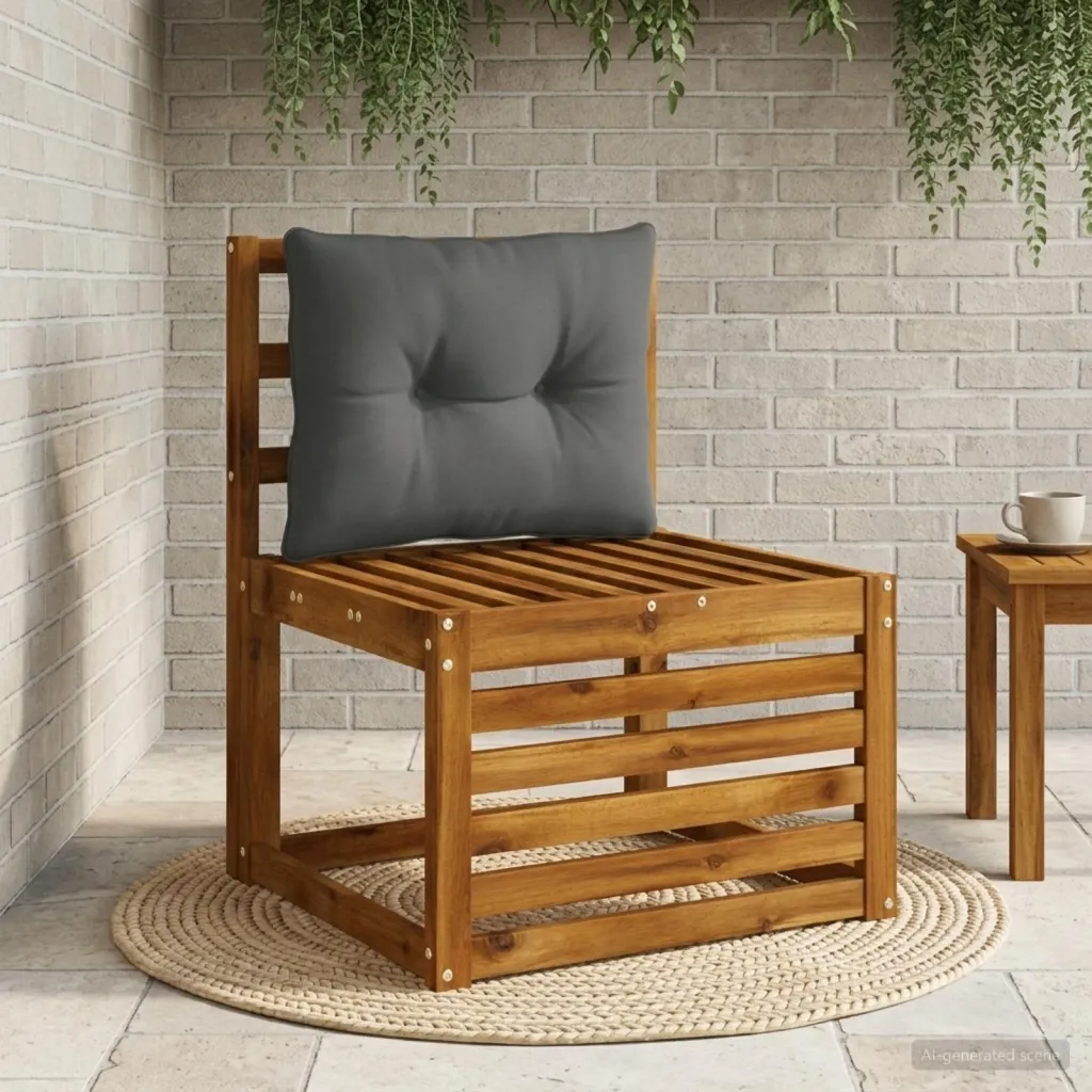 Jastučić za leđa PUTTEN 100% poliester Antracit 60 x 40 x 10 cm - Antracit 60 x 40 x 10 cm Poliester