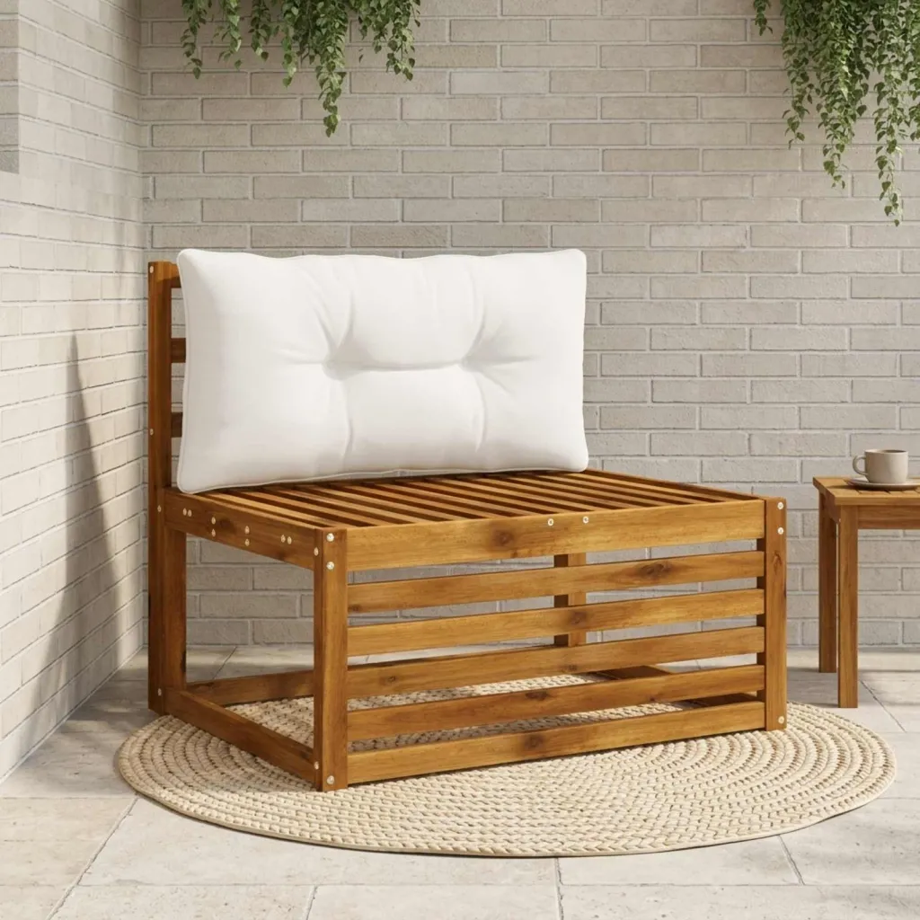 Jastučić za leđa PUTTEN 100% poliester Bijela 80 x 40 x 10 cm - Bijela 80 x 40 x 10 cm Melange