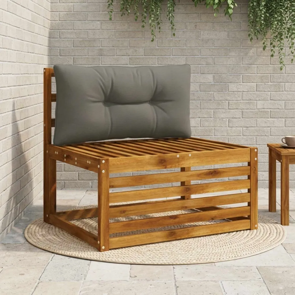 Jastučić za leđa PUTTEN 100% poliester Siva 80 x 40 x 10 cm - Siva 80 x 40 x 10 cm Melange