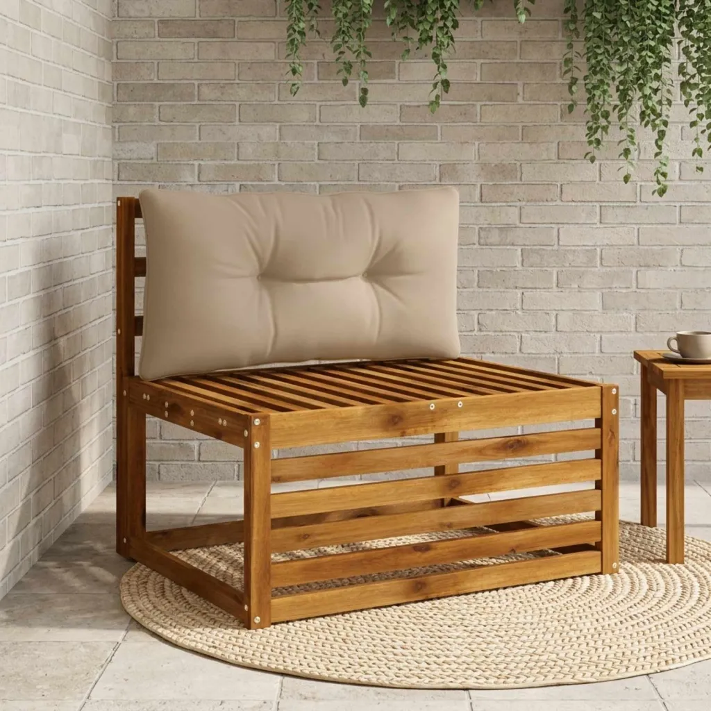 Jastučić za leđa PUTTEN 100% poliester Sivosmeđa - Sivosmeđa 80 x 40 x 10 cm Poliester