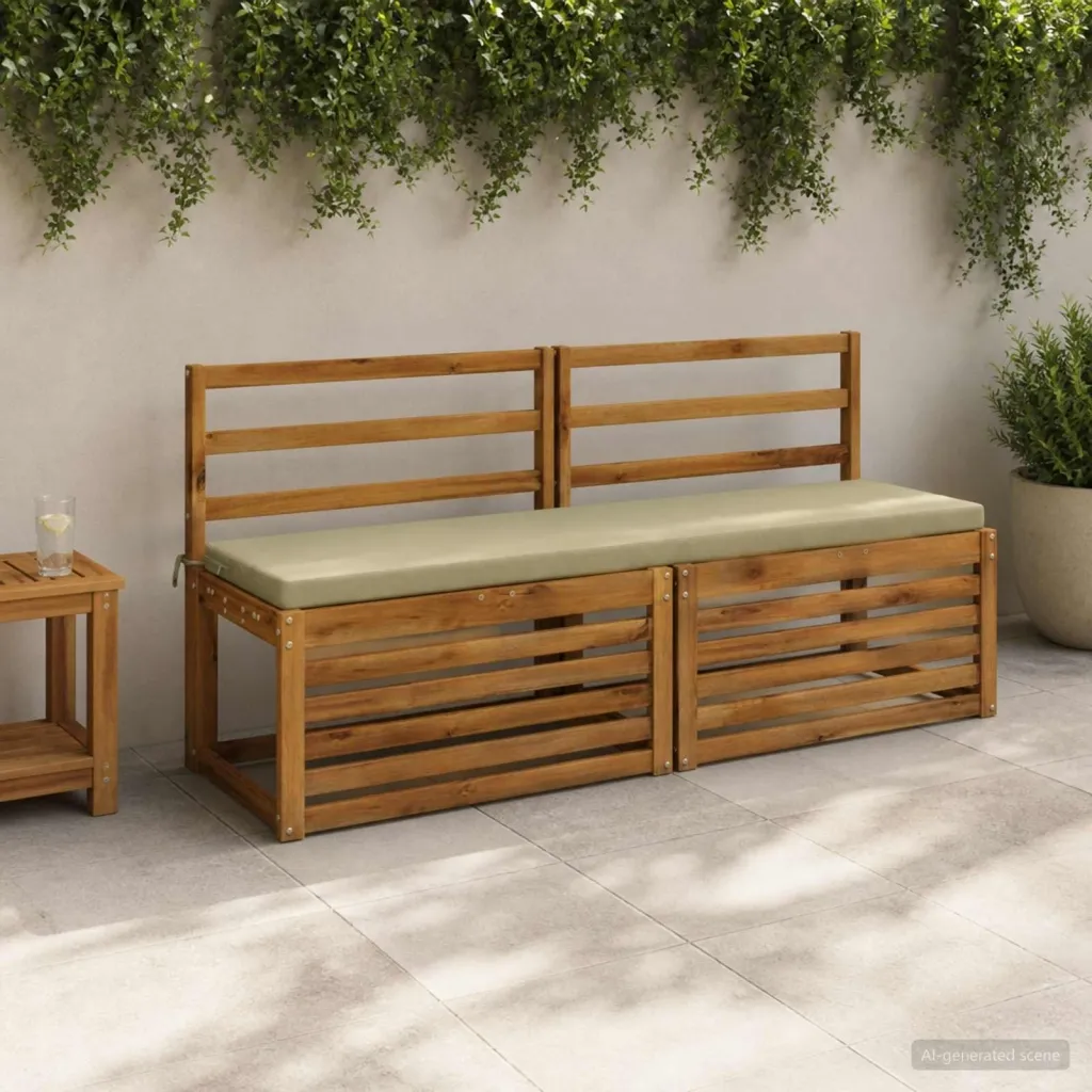 Jastučić za klupu SOEST 100% poliester Svijetlo zelena - Svijetlo zelena 160 x 40 x 5 cm Melange