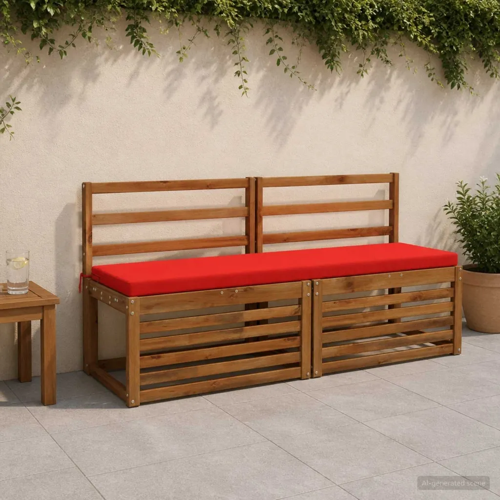 Jastučić za klupu SOEST 100% poliester Crvena 160 x 40 x 5 cm - Crvena 160 x 40 x 5 cm Poliester