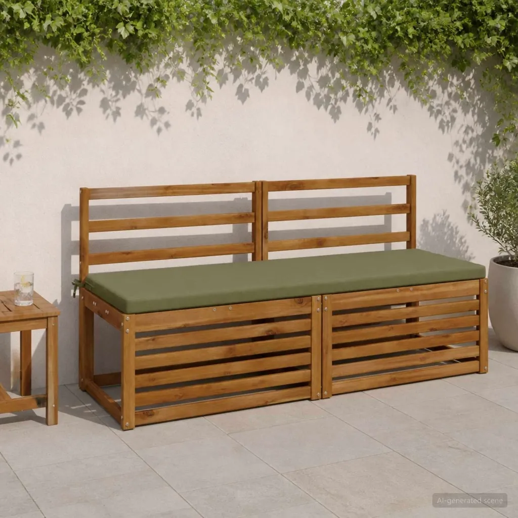 Jastučić za klupu SOEST 100% poliester Maslinastozelena - Maslinastozelena 140 x 50 x 5 cm Melange