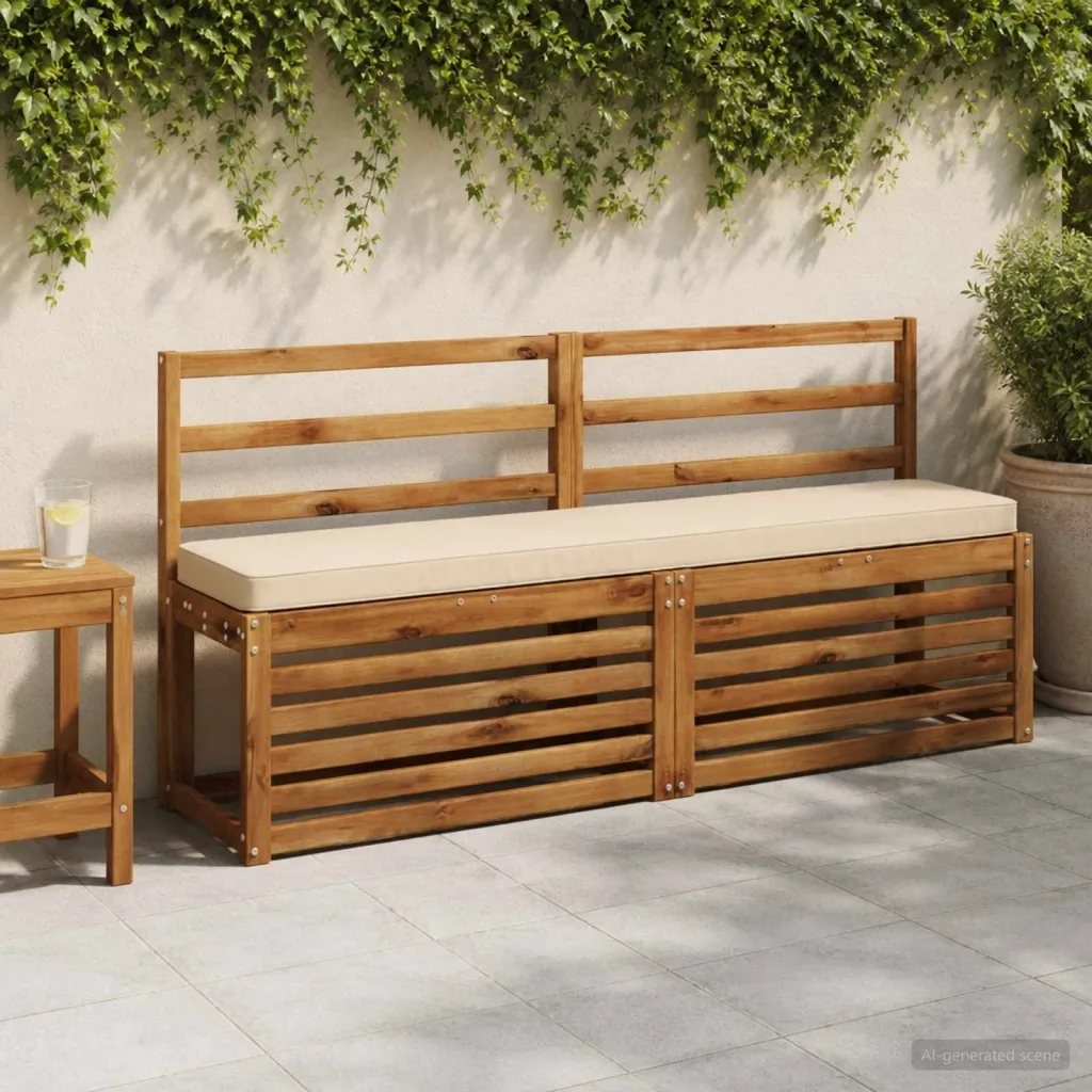 Jastučić za klupu - 1 dio VUGHT 100% poliester Krem - Krem 150 x 30 x 5 cm Melange