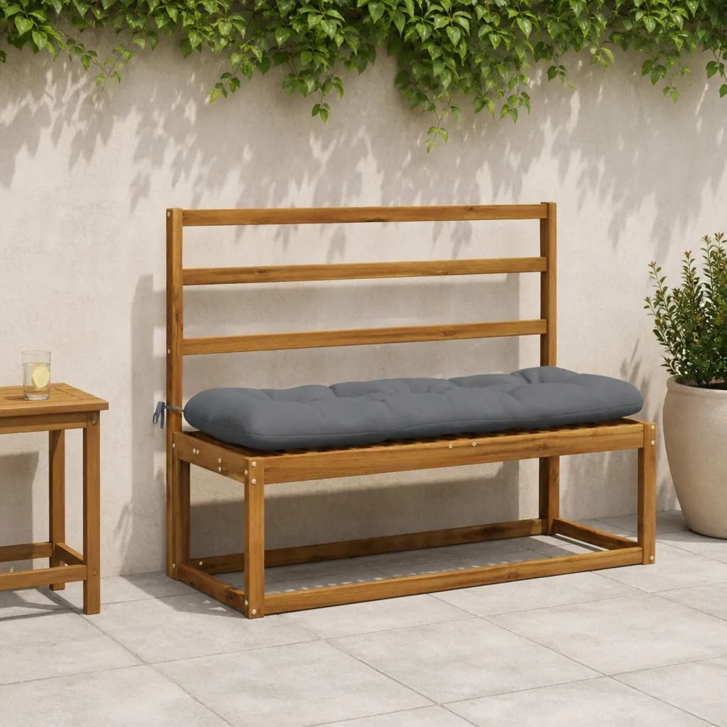 Jastučić za klupu VIANEN 100% poliester Plava 120 x 40 x 12 cm - Plava 120 x 40 x 12 cm