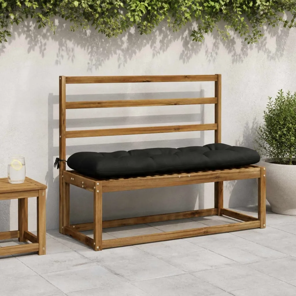 Jastučić za klupu VIANEN 100% poliester Crna 120 x 40 x 12 cm - Crna 120 x 40 x 12 cm