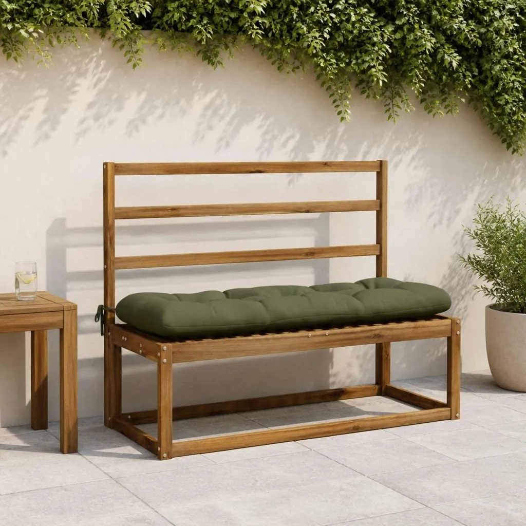 Jastučić za klupu VIANEN 100% poliester Maslinastozelena - Maslinastozelena 130 x 40 x 12 cm