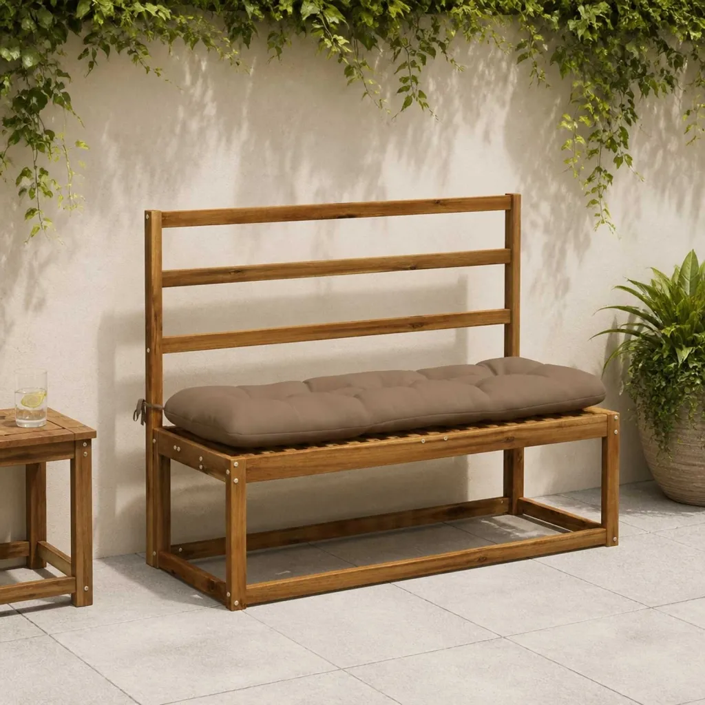 Jastučić za klupu VIANEN 100% poliester Sivosmeđa - Sivosmeđa 130 x 40 x 12 cm