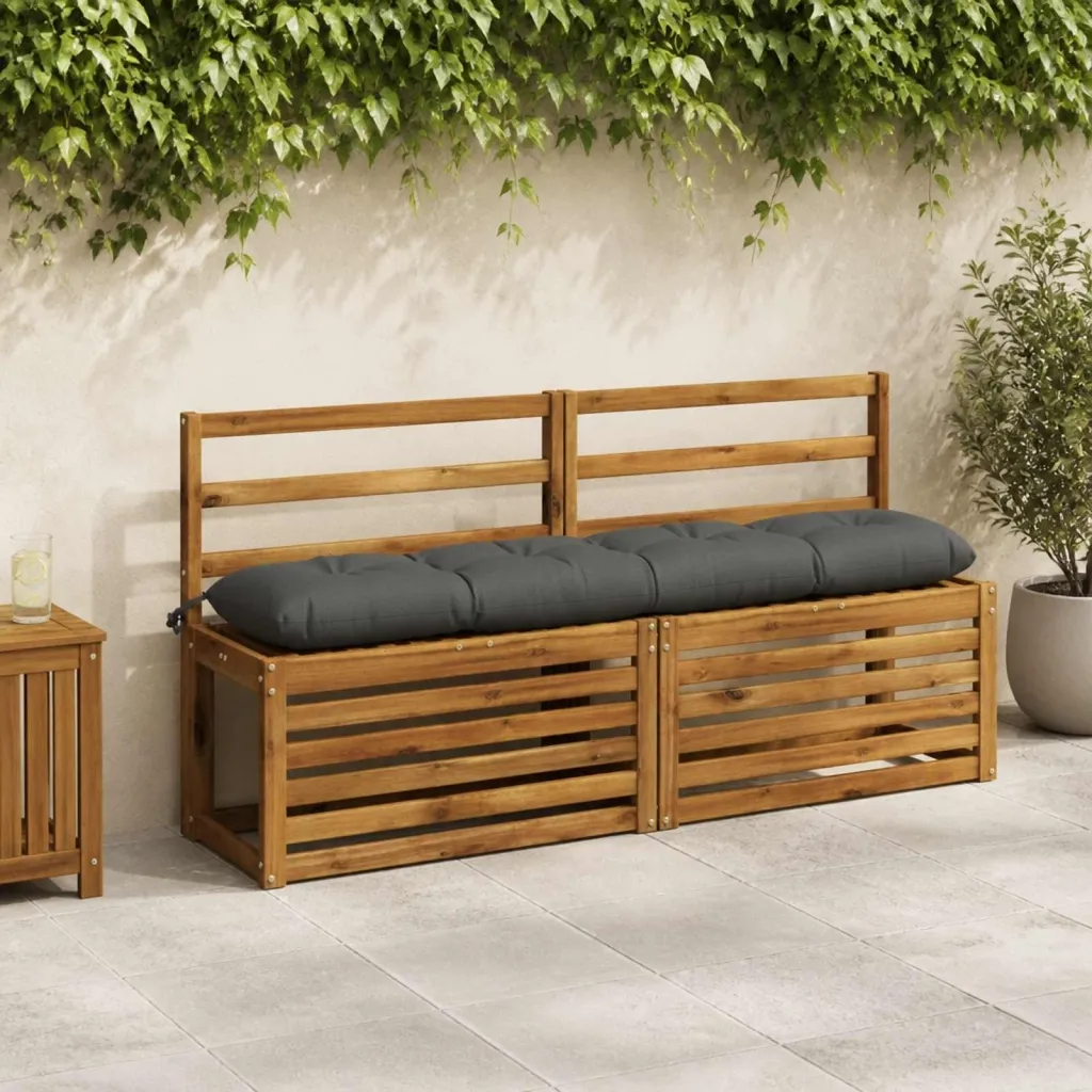 Jastučići za klupe VIANEN 2 kom. 100% poliester Antracit - Antracit 140 x 30 x 12 cm