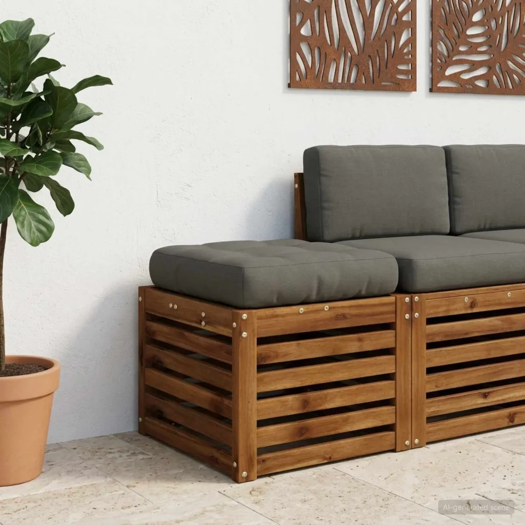 Jastučić za sjedalo od 1 dijela VIANEN 100% poliester Siva - Siva 50 x 50 x 12 cm 1
