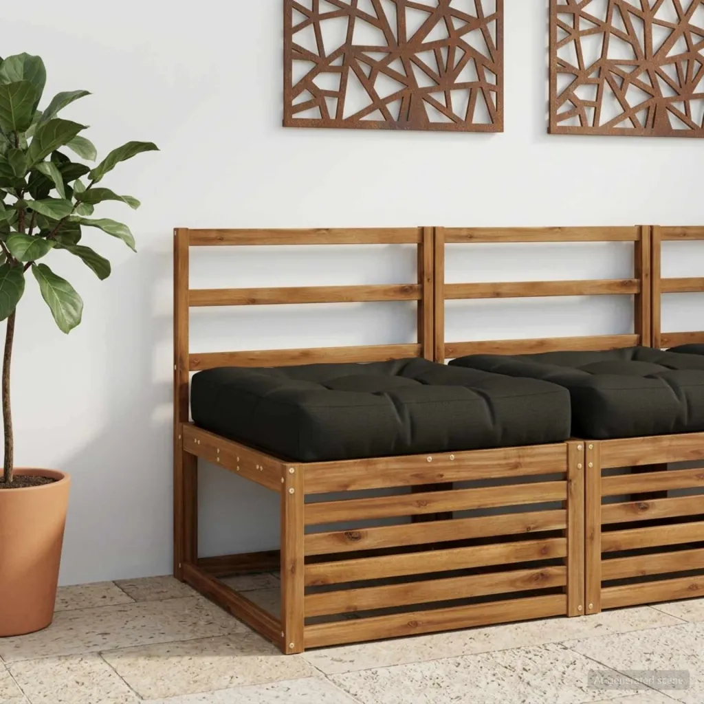 Jastučić za sjedalo od 1 dijela VIANEN 100% poliester Crna - Crna 70 x 70 x 12 cm 1