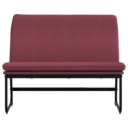 Klupa crvena boja vina 100 x 75 x 76 cm od tkanine - boja crnog vina Cijena