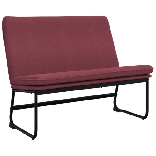 Klupa crvena boja vina 100 x 75 x 76 cm od tkanine - boja crnog vina Cijena