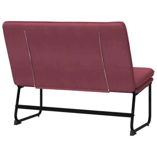 Klupa crvena boja vina 100 x 75 x 76 cm od tkanine - boja crnog vina Cijena