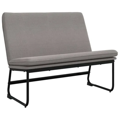 Klupa smeđesiva 100x 75 x 76 cm od tkanine - Sivo-smeđa Cijena