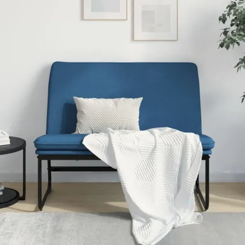Klupa plava 100 x 75 x 76 cm od tkanine - Plava Cijena