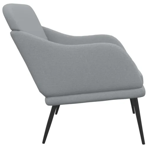 Klupa svjetlosiva 110 x 76 x 80 cm od tkanine - Svjetlosiva Cijena
