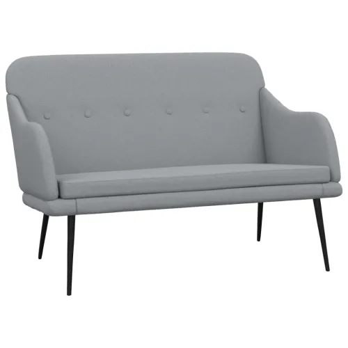 Klupa svjetlosiva 110 x 76 x 80 cm od tkanine - Svjetlosiva Cijena