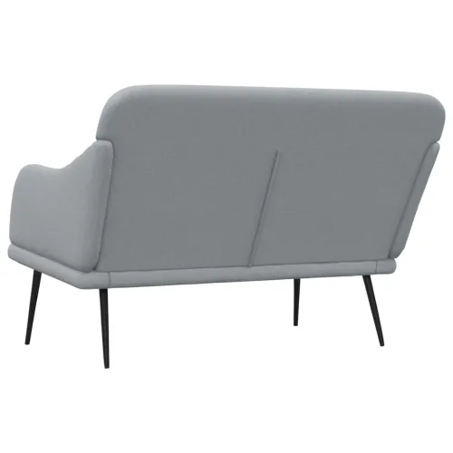 Klupa svjetlosiva 110 x 76 x 80 cm od tkanine - Svjetlosiva Cijena