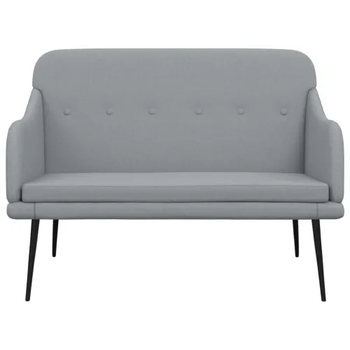 Klupa svjetlosiva 110 x 76 x 80 cm od tkanine - Svjetlosiva Cijena