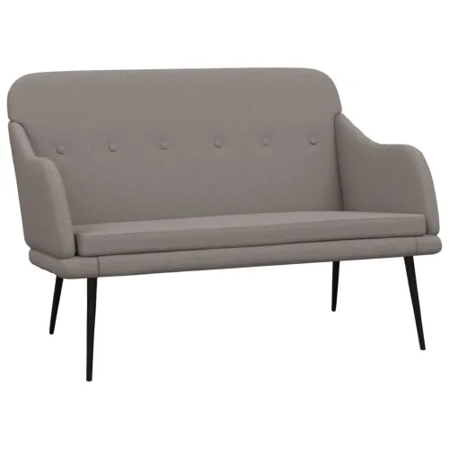 Klupa smeđesiva 110 x 76 x 80 cm od tkanine - Sivo-smeđa Cijena