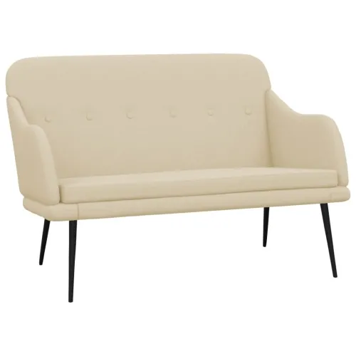 Klupa krem 110 x 76 x 80 cm od tkanine - Krema Cijena