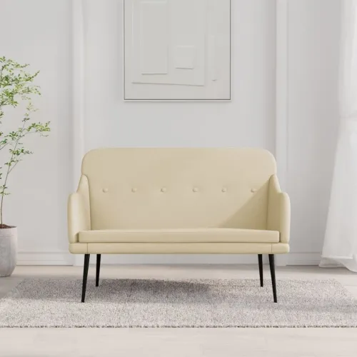 Klupa krem 110 x 76 x 80 cm od tkanine - Krema Cijena