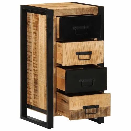 Ormar s ladicama 40x40x90 cm Puno grubo drvo Mango - Smeđa Cijena