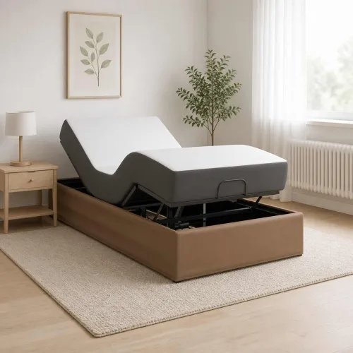 Električni podesivi okvir kreveta Smeđa 200 x 70 x 33,5 cm - Boja cappuccina 70 x 200 cm Cijena