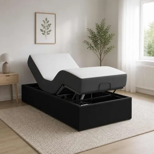 Električni podesivi okvir kreveta Crna 200 x 70 x 33,5 cm Čelik - Crna 70 x 200 cm Cijena