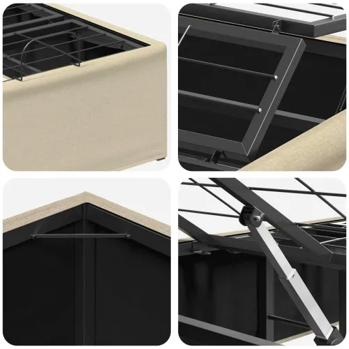 Električni podesivi okvir kreveta Krem 200 x 80 x 33,5 cm Čelik - Krem 80 x 200 cm Cijena