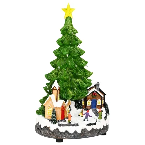 Glazbeno božićno drvce SALO 16 x 15 x 27,5 cm Smola Zelena Cijena