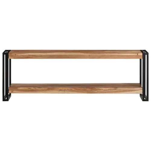 TV ormarić 120 x 30 x 40 cm od masivnog bagremovog drva - Crna 120 cm Masivno bagremovo drvo Cijena