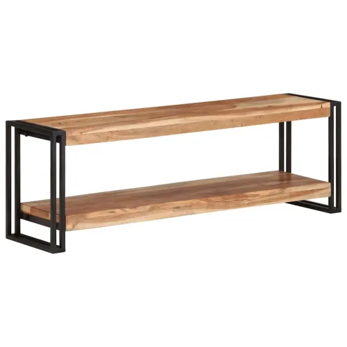 TV ormarić 120 x 30 x 40 cm od masivnog bagremovog drva - Crna 120 cm Masivno bagremovo drvo Cijena
