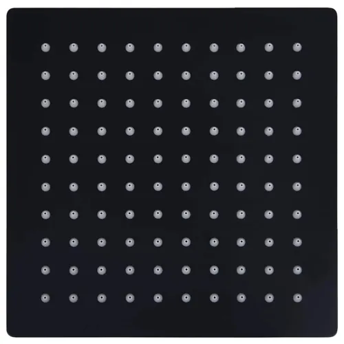 Glava za tuš od nehrđajućeg čelika 20 x 20 cm četvrtasta crna - Crna 20 x 20 cm Cijena
