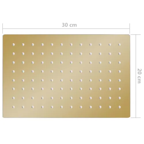 Glava za tuš od nehrđajućeg čelika 30 x 20 cm pravokutna zlatna - Zlatno 30 x 20 cm Cijena