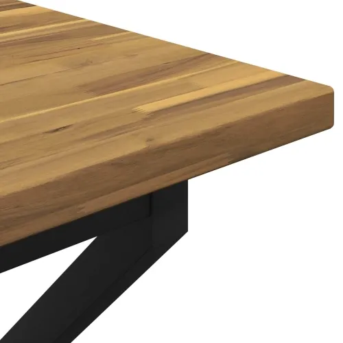 Kvadratni blagovaonski stol 70 x 70 x 75 cm Čvrsto drvo akacije - Izbijeljena i crna 70 x 70 x 75 cm Četvrtasto Cijena