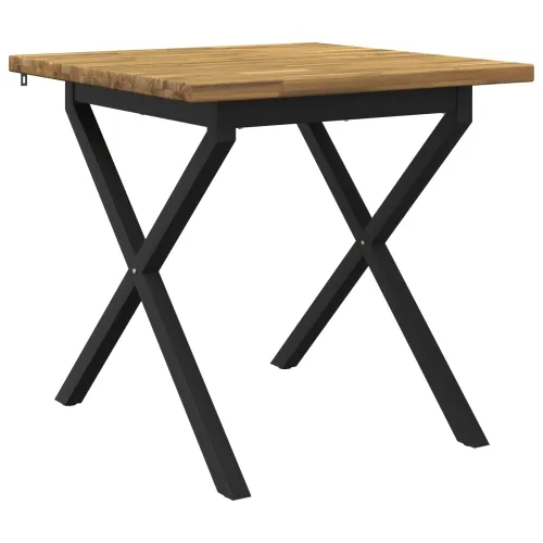 Kvadratni blagovaonski stol 70 x 70 x 75 cm Čvrsto drvo akacije - Izbijeljena i crna 70 x 70 x 75 cm Četvrtasto Cijena