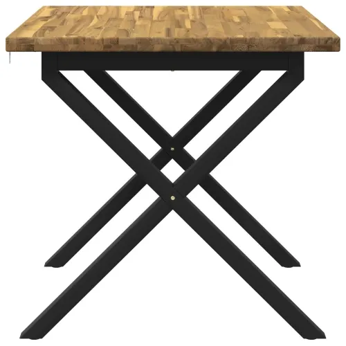 Kvadratni blagovaonski stol 70 x 70 x 75 cm Čvrsto drvo akacije - Izbijeljena i crna 70 x 70 x 75 cm Četvrtasto Cijena