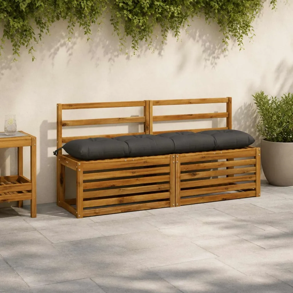 Jastučić za klupu VIANEN 100% poliester Antracit - Antracit 160 x 30 x 12 cm